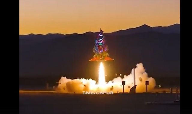 В США новогоднюю ель запустили в космос на ракетном двигателе – видео