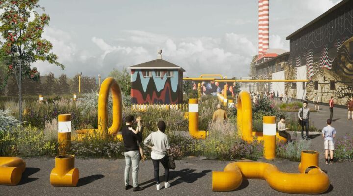 Әлмәттә индустриаль сквер төзелешенә керештеләр