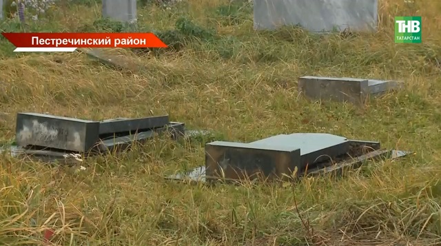 13 могил разрушили лоси на одном из мусульманских кладбищ Казани