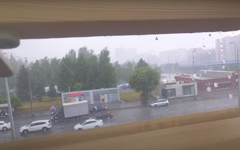 На Казань обрушился ливень с градом