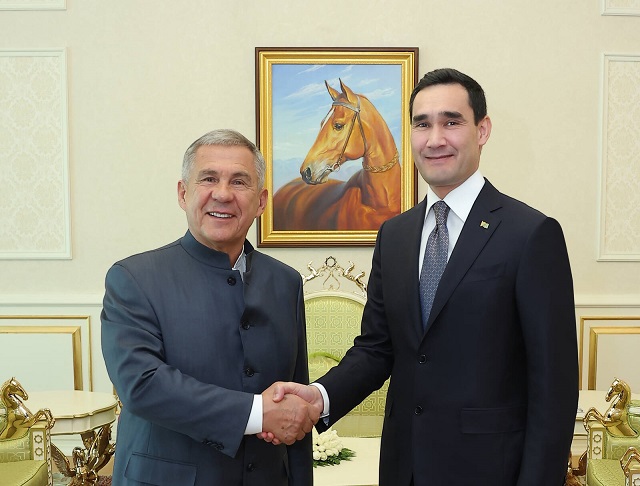 Минниханов встретился с президентом Туркменистана Бердымухамедовым