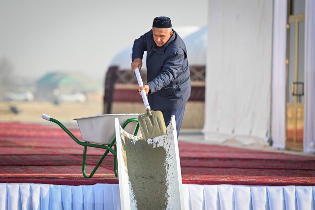 Президент Татарстана принял участие в церемонии закладки новой мечети в Туркменистане