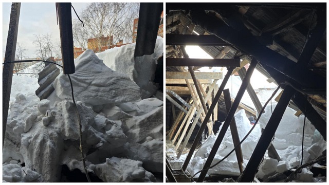 Под тяжестью снега: крыша пятиэтажки рухнула на Восстания в Казани