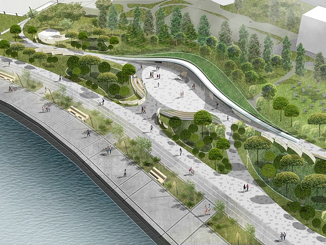 Жителям и гостям Казани представят новый сквер Учителя с амфитеатром и павильоном