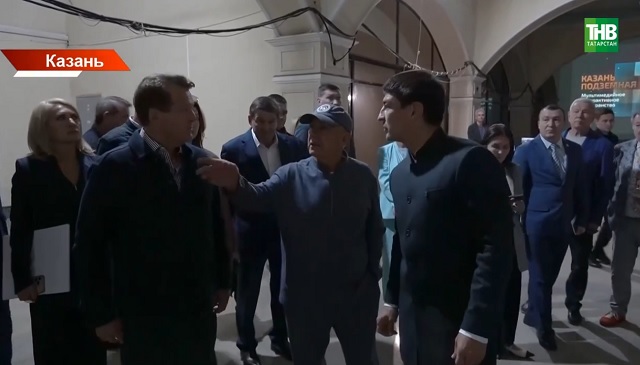 Минниханов осмотрел подземную галерею под улицей Баумана