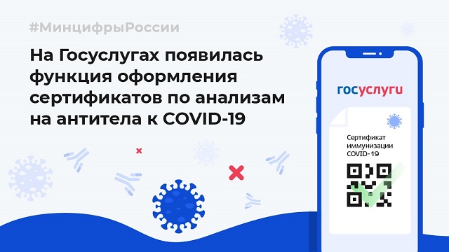 На портале госуслуг появилась функция оформления QR-кода по уровню антител