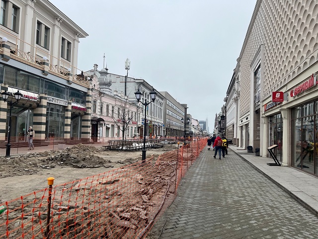 Стало известно, когда завершат ремонт на улице Баумана в Казани