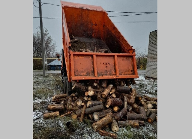 В Менделеевском районе РТ семьям бойцов СВО помогают с заготовкой дров на зиму