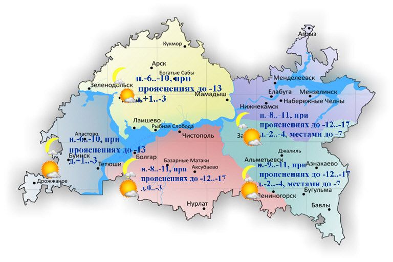 В среду в Татарстане сохранится пасмурная погода