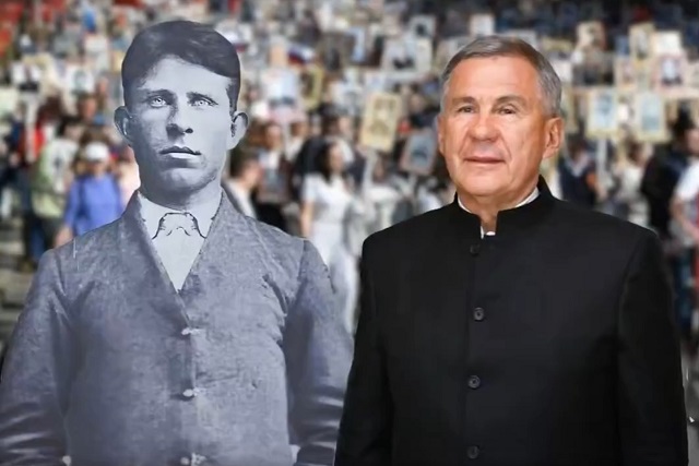 ИИ создал видео, на котором Минниханов обнимает своего дядю-фронтовика