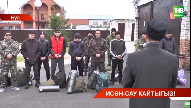 Татарстан районнарыннан мобилизацияләнгән егетләрнең зур төркемнәрен Казанга озаталар - видео