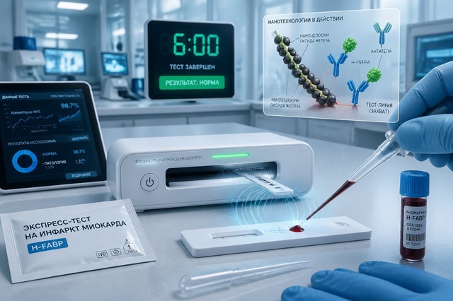 Российские учёные создали экспресс-тест, диагностирующий инфаркт за 6 минут