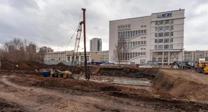 Стройку общежития КГЭУ в Казани остановили из-за нарушений в ходе строительства