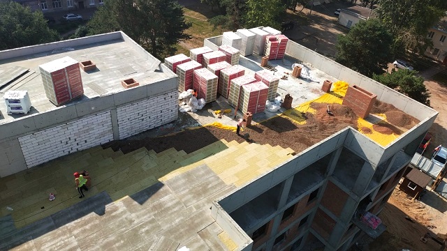 В Казани строительство детской поликлиники №6 по нацпроекту выполнено на 40%