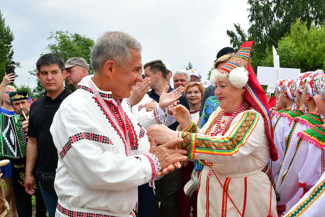 Минниханов посетил праздник мордовской культуры «Валда шинясь»