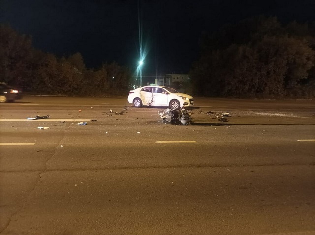 В Казани 32-летний мотоциклист погиб после столкновения с легковушкой