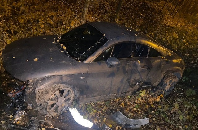 В РТ 37 раз нарушившая ПДД за четыре месяца автоледи на Audi опрокинулась в кювет