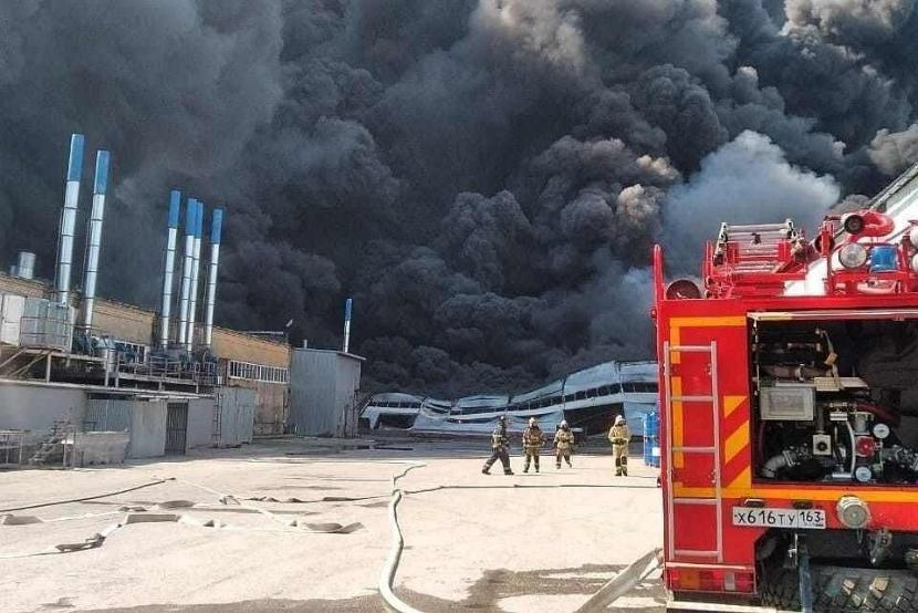 Вспыхнувшему в Самаре крупному пожару присвоен третий ранг сложности