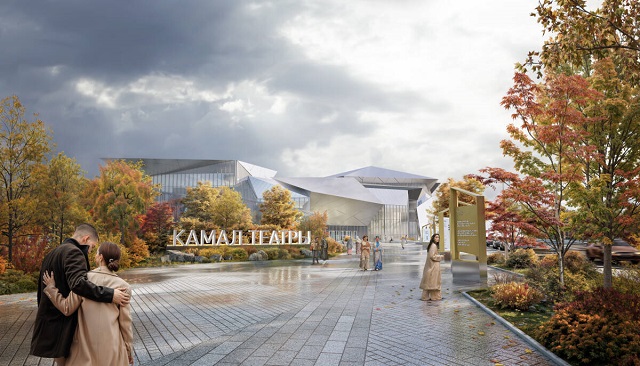 Жителям Казани показали рендеры территории вокруг нового здания театра Камала