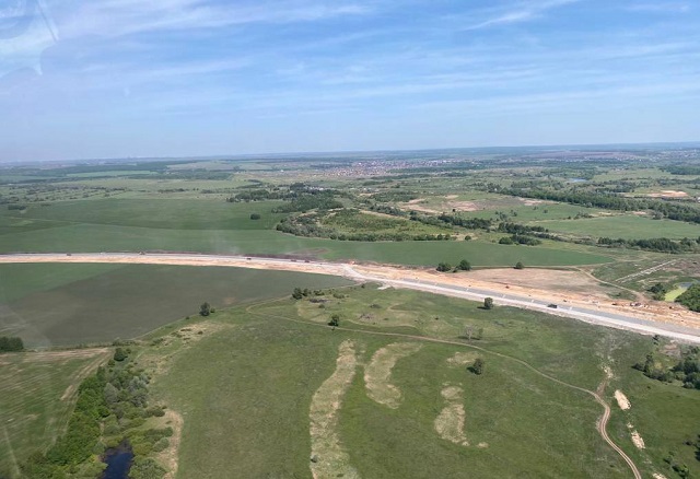 Хуснуллин совершил облет трассы М12 в Татарстане