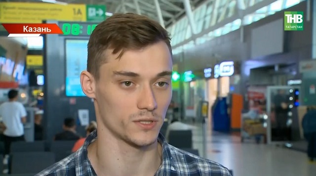 В Казань прилетел обладатель серебряной медали «со вкусом золота» Никита Шлейхер