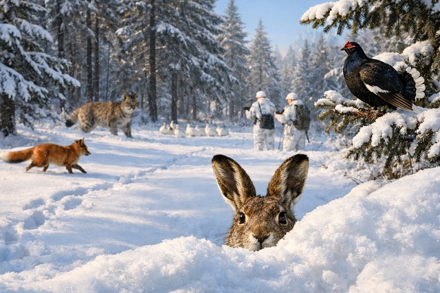 Зимний учёт в Татарстане: зайцы прибавили, лисы ушли в минус, рыси стабильны