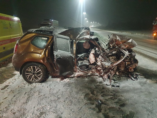 Пассажир Renault на летней резине погиб после столкновения с грузовиком Sitrak в РТ