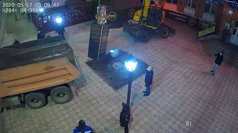 Снос памятника адмиралу Колчаку в Башкортостане попал на видео