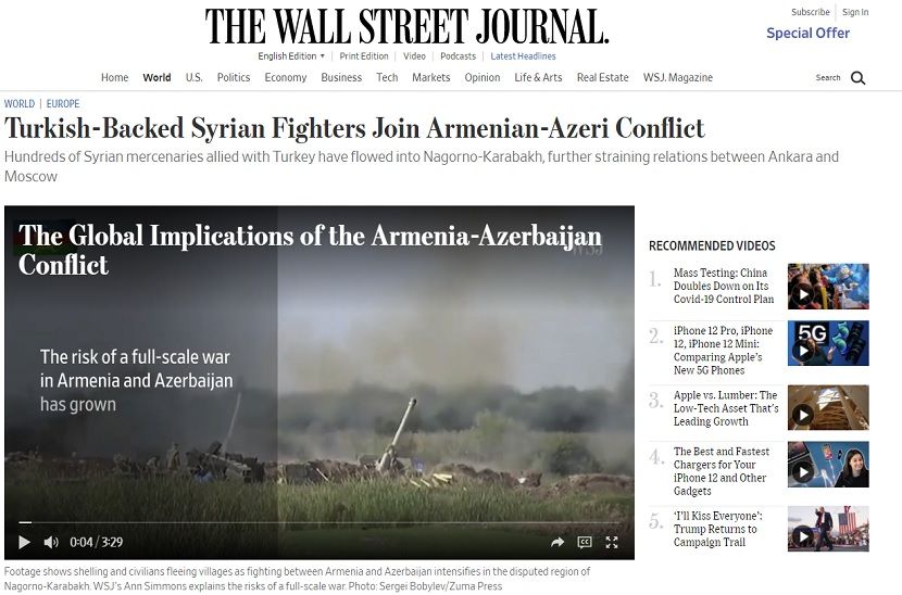 Турция заявила, что боевики из Сирии не участвовали в войне в Карабахе