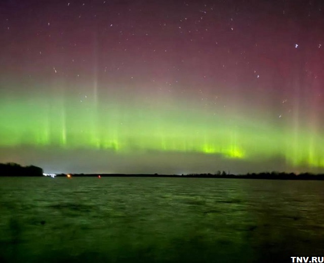 Северные сияния вновь озарили небо над Татарстаном