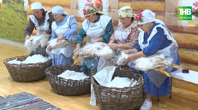 Казан үзәгендә гөрләтеп Каз өмәсе уздырдылар