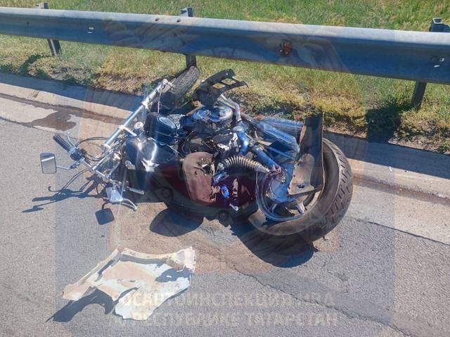 52-летний мотоциклист погиб после столкновения с иномаркой на трассе М-7 в Татарстане