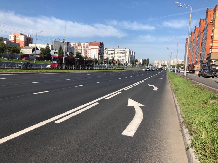 В Казани закончили ремонт проспекта Победы