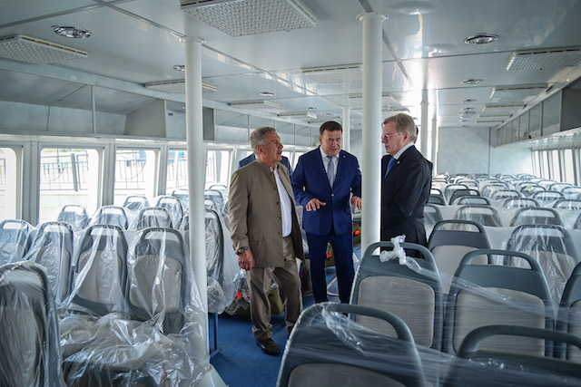 Савельев и Минниханов оценили новые скоростные суда проекта «Метеор 2020»
