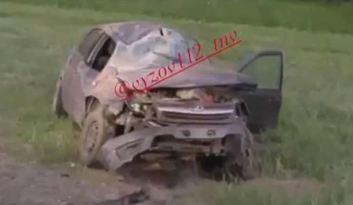 В Татарстане на трассе «Лада» вылетела в кювет и несколько раз перевернулась