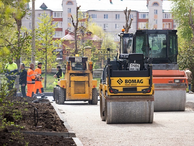 Выполнение работ по программе «Наш двор» в Казани составляет 54,9%
