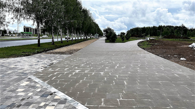 Благоустройство парка «Семья» ведется в Нижнекамске по нацпроекту
