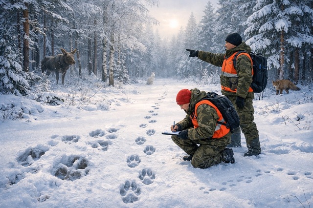 След в след за вожаком: как в Татарстане считают волков, лосей и куниц