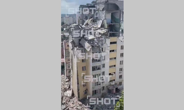 На видео попал момент взрыва в жилом доме в Саратове, где погибли три человека