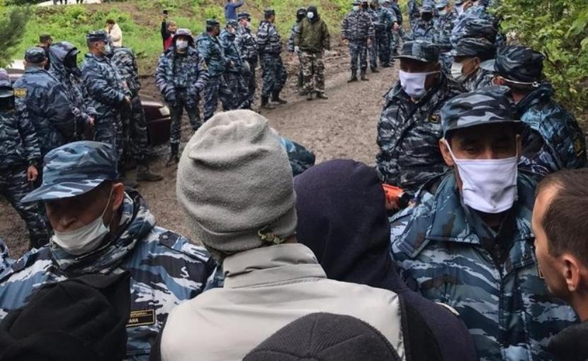 В Башкирии люди в камуфляже напали на защитников Куштау