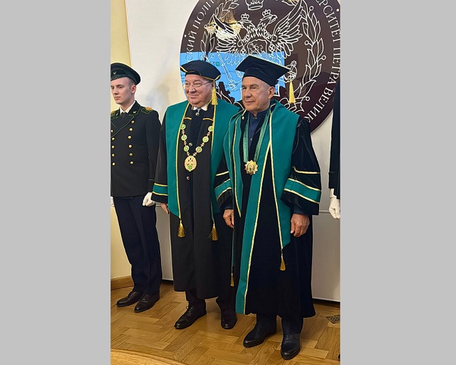 Минниханов стал почетным доктором Санкт-Петербургского политехнического университета