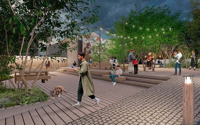 Жителям Казани показали эскизы нового сквера на улице Волкова