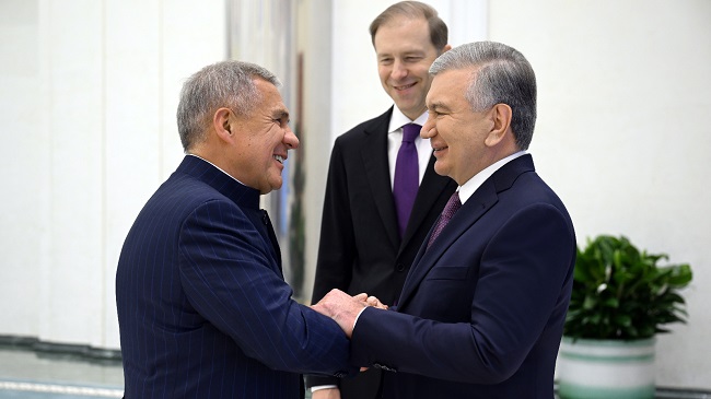 Рөстәм Миңнеханов Ташкентта Үзбәкстан Президенты Шәүкәт Мирзиеёв белән очрашты
