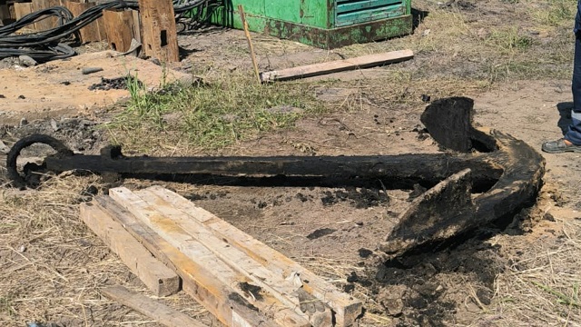 Старинный якорь нашли возле старого русла Казанки в Татарстане