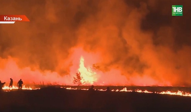 26 случаев возгорания сухой травы произошло в Набережных Челнах с начала весны