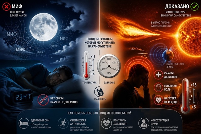 «Головная боль из-за погоды»: в КФУ развеяли мифы о метеозависимости и полнолунии