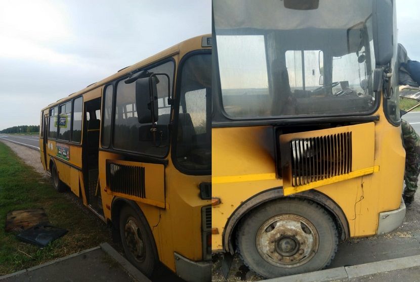 В Татарстане вспыхнул перевозивший школьников автобус