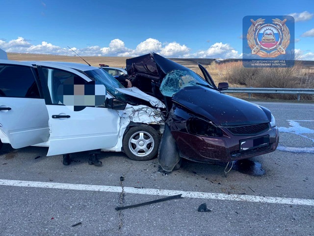 Три человека погибли в ДТП на «встречке» на трассе в Татарстане