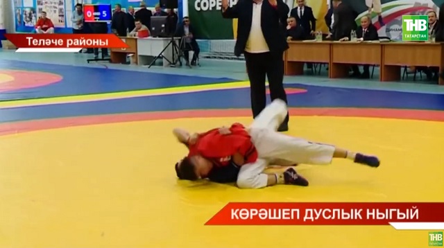 Теләчегә билбау көрәше буенча иң оста спортчылар җыелды - видео