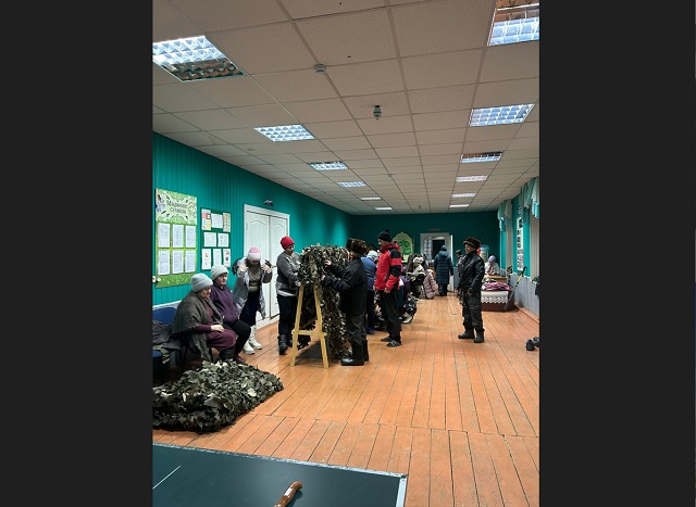 Актаныш районында хәрбиләргә маскировка челтәрләре әзерлиләр